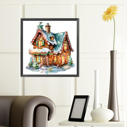 Christmas Cabin - Full Round Drill Diamond Painting 40*40CM