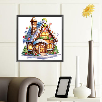 Christmas Cabin - Full Round Drill Diamond Painting 40*40CM