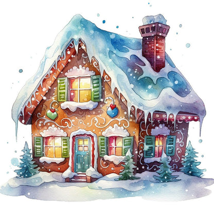 Christmas Cabin - Full Round Drill Diamond Painting 40*40CM