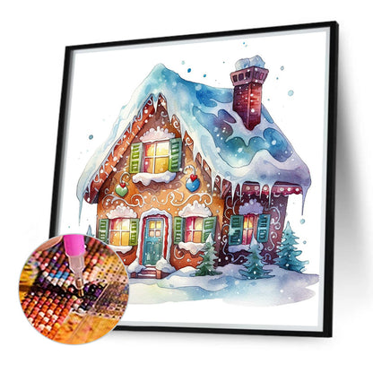 Christmas Cabin - Full Round Drill Diamond Painting 40*40CM