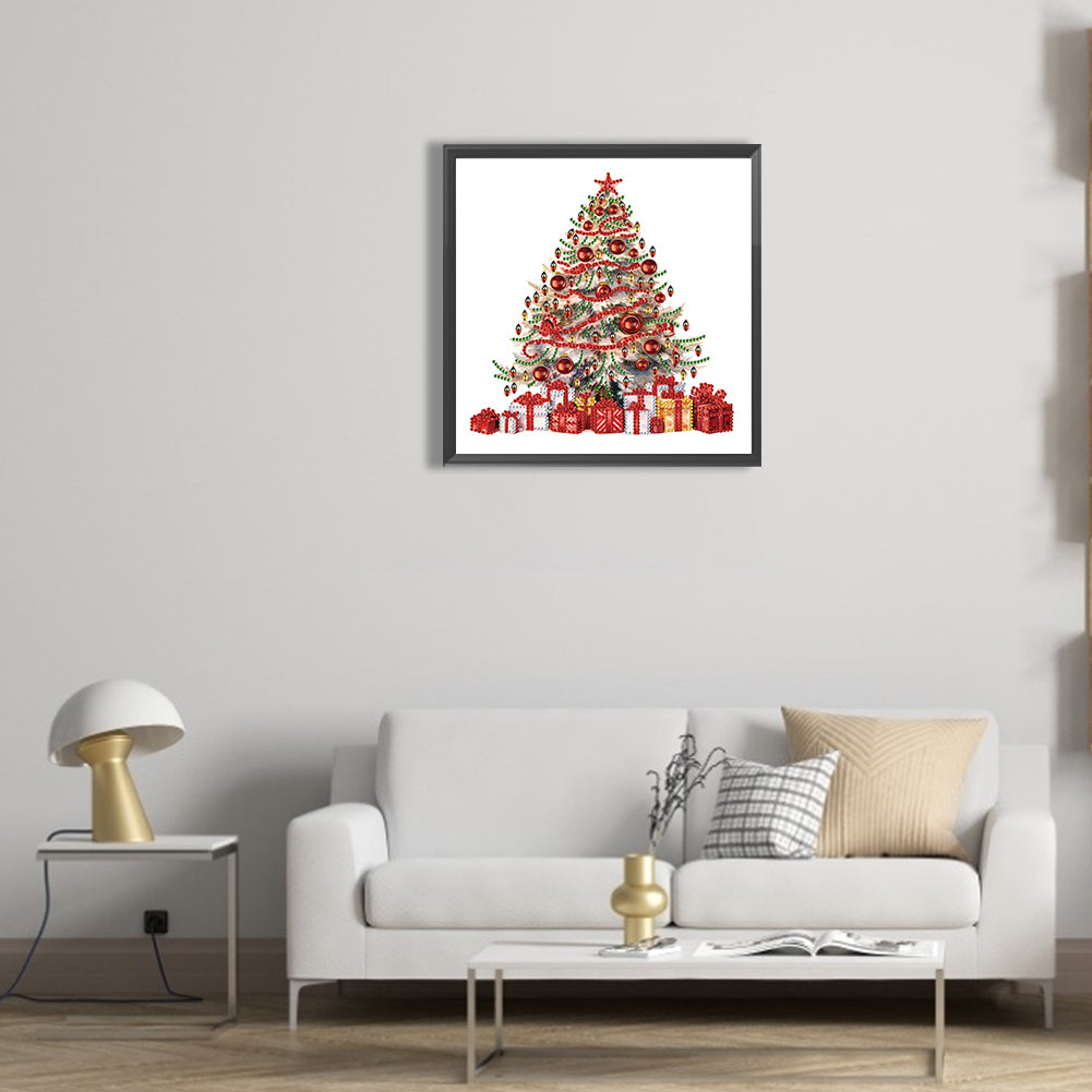 Colorful Christmas Tree - Special Shaped Drill Diamond Painting 30*30CM