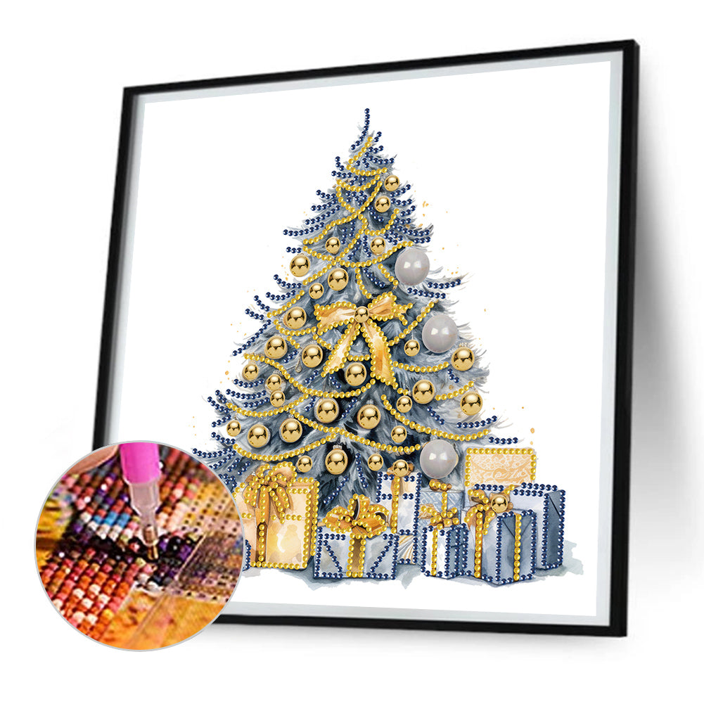 Colorful Christmas Tree - Special Shaped Drill Diamond Painting 30*30CM