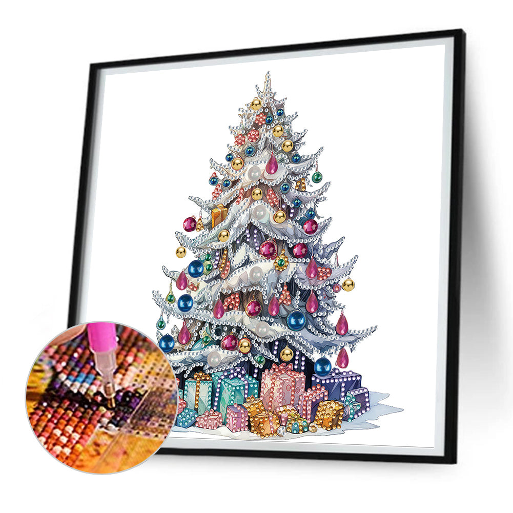 Colorful Christmas Tree - Special Shaped Drill Diamond Painting 30*30CM