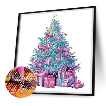 Colorful Christmas Tree - Special Shaped Drill Diamond Painting 30*30CM