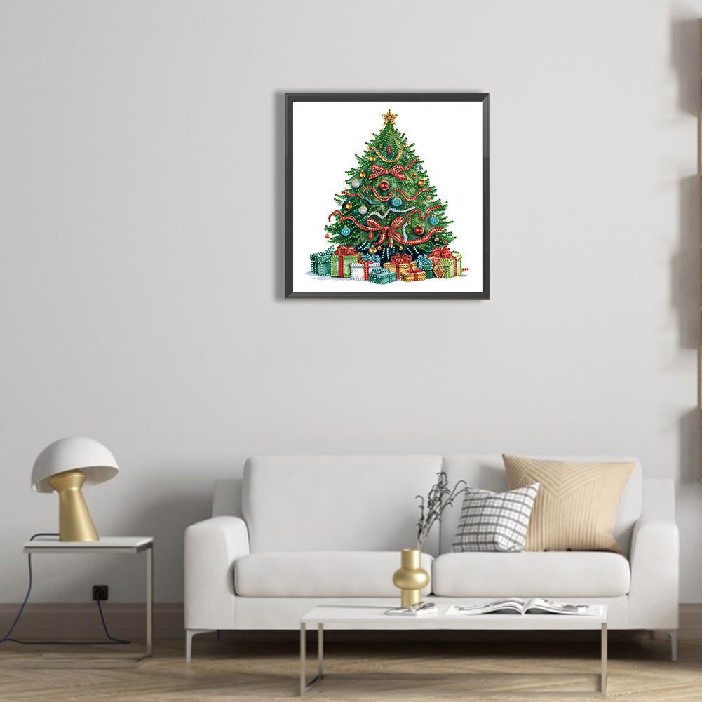 Colorful Christmas Tree - Special Shaped Drill Diamond Painting 30*30CM