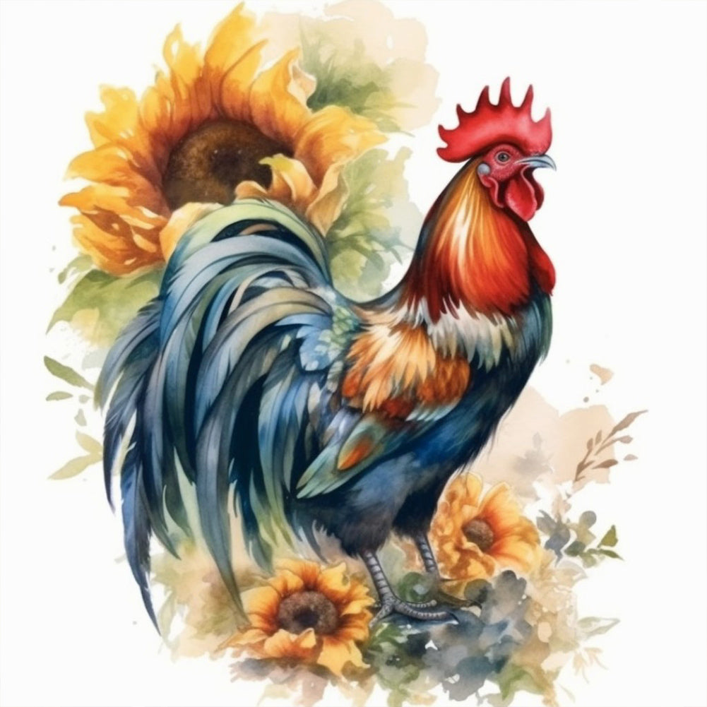 Rooster - Full Round Drill Diamond Painting 40*40CM