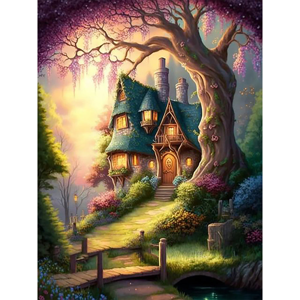 Treeside House - 16CT Stamped Cross Stitch 50*65CM