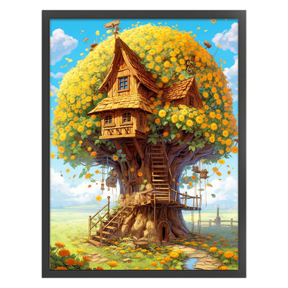 Tree House - 16CT Stamped Cross Stitch 50*65CM