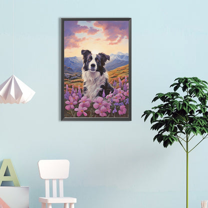 Border Collie - Full Round Drill Diamond Painting 40*60CM