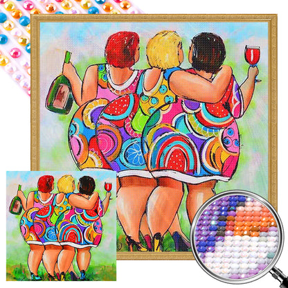 Fat Lady - Full Round AB Drill Diamond Painting 40*40CM