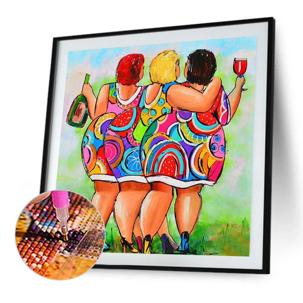 Fat Lady - Full Round AB Drill Diamond Painting 40*40CM