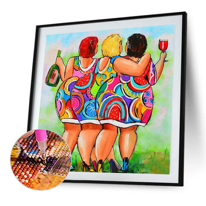 Fat Lady - Full Round AB Drill Diamond Painting 40*40CM