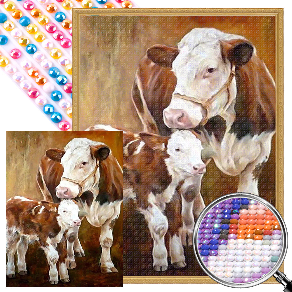 Cow Shed - Full Round AB Drill Diamond Painting 30*40CM