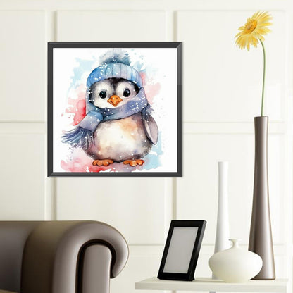 Watercolor Painted Penguin - Full Round Drill Diamond Painting 40*40CM