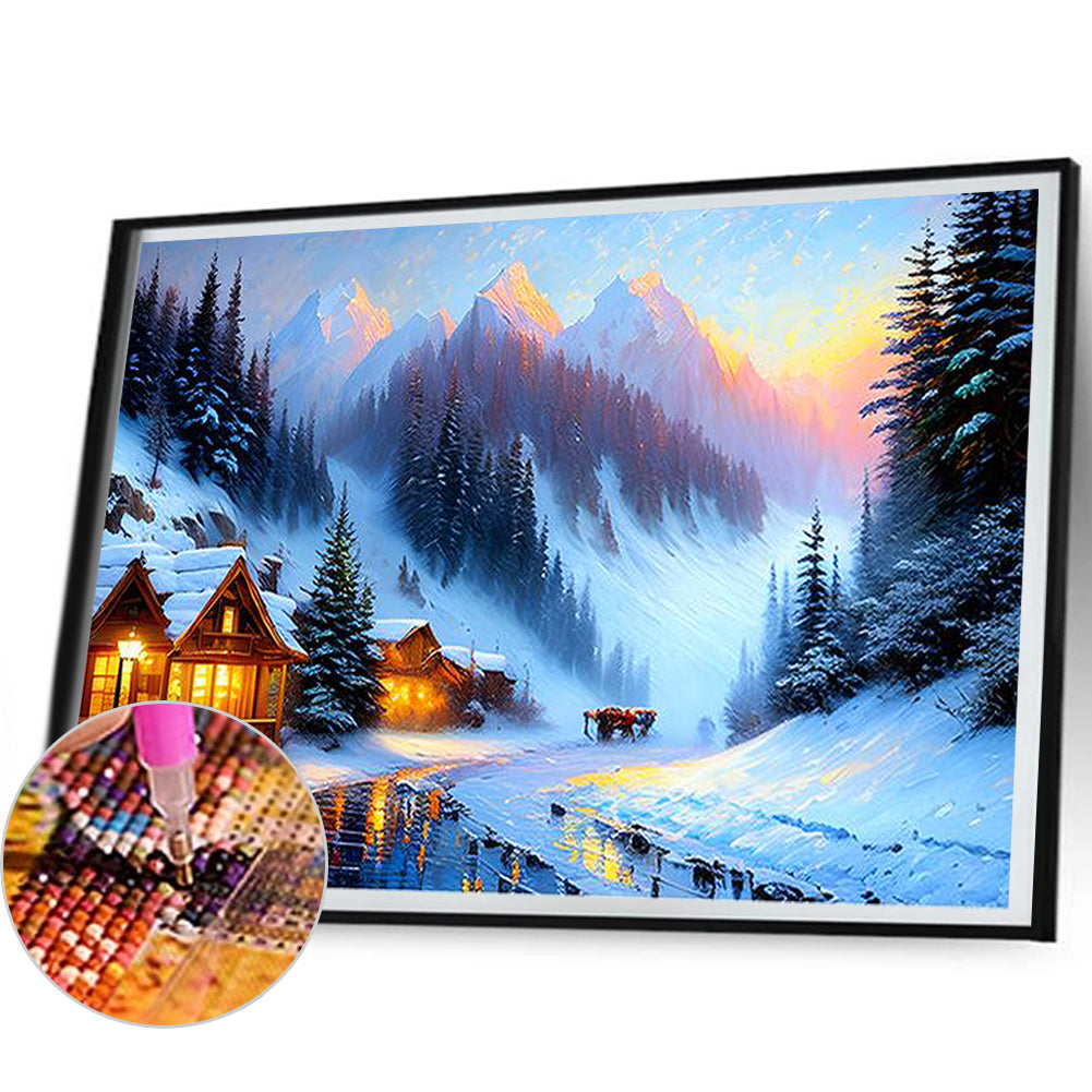 Winter Landscape - Full Square Drill Diamond Painting 40*50CM