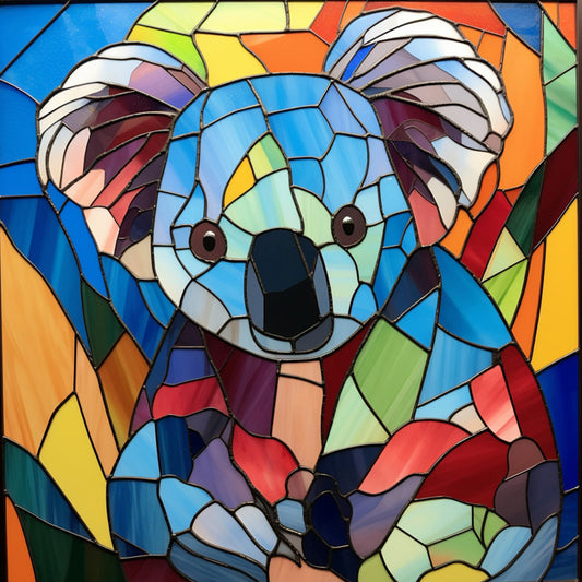 Koala Glass Painting - Full Round Drill Diamond Painting 40*40CM