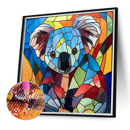 Koala Glass Painting - Full Round Drill Diamond Painting 40*40CM