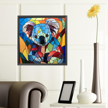 Koala Glass Painting - Full Round Drill Diamond Painting 40*40CM