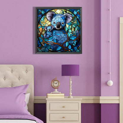 Koala Glass Painting - Full Round Drill Diamond Painting 40*40CM