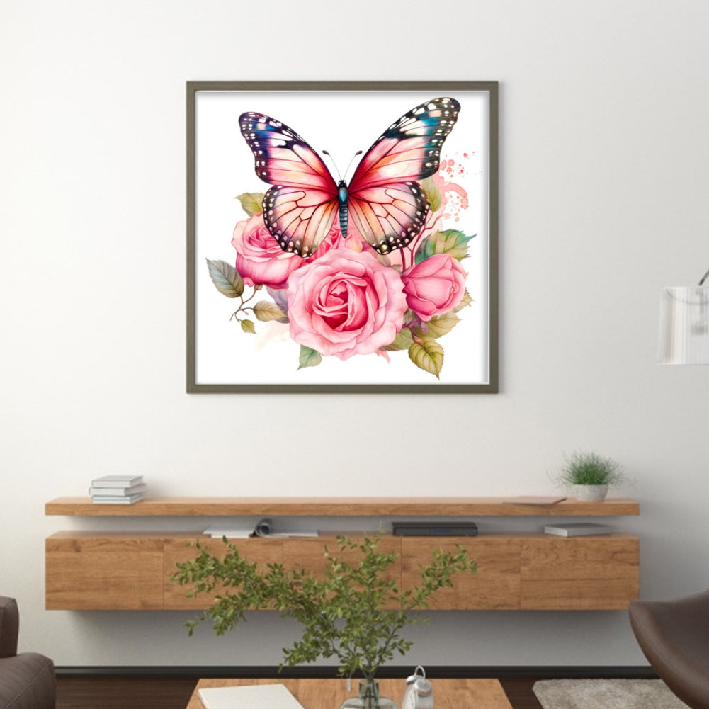 Butterfly - 18CT Stamped Cross Stitch 20*20CM