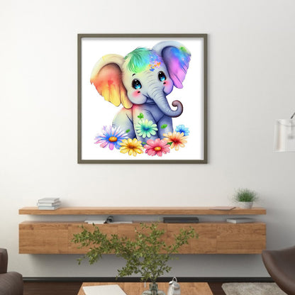 Elephant - 18CT Stamped Cross Stitch 20*20CM