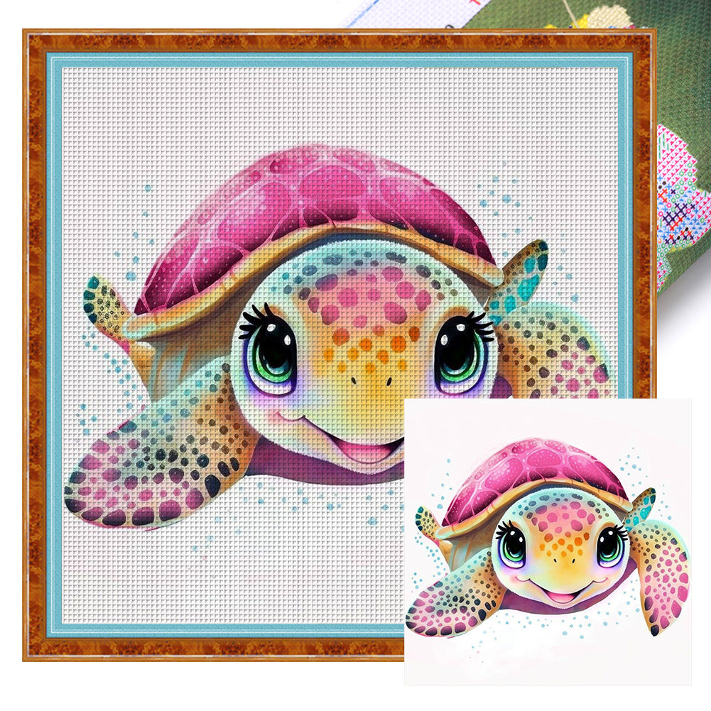 Turtle - 18CT Stamped Cross Stitch 20*20CM