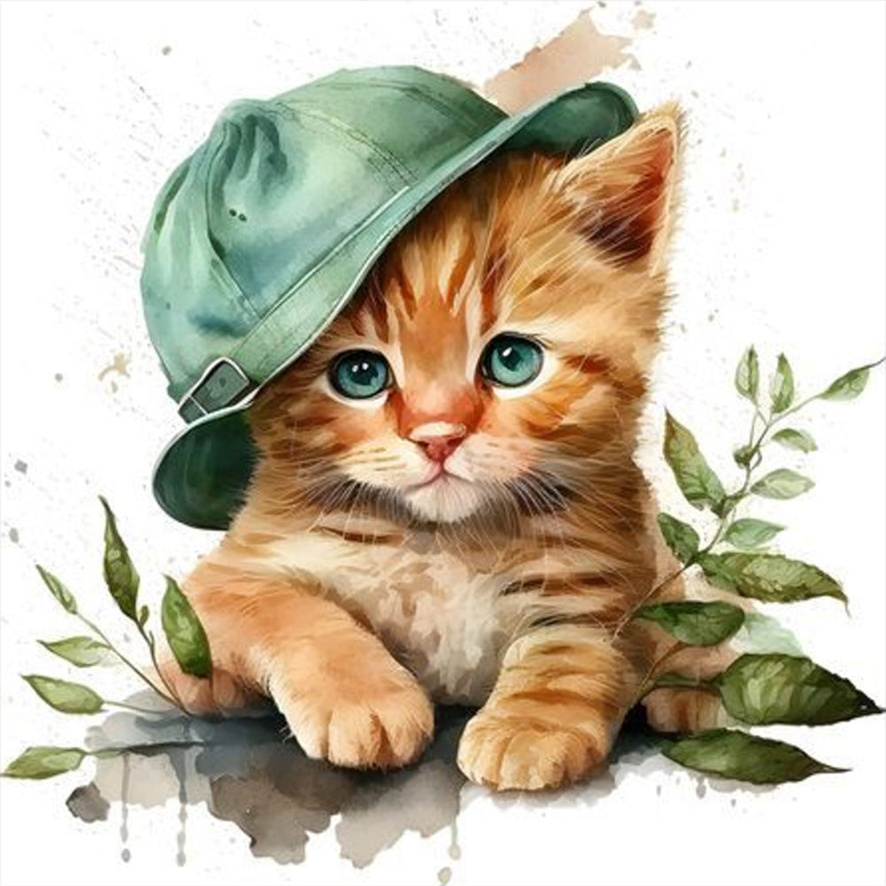 Cat - 18CT Stamped Cross Stitch 20*20CM