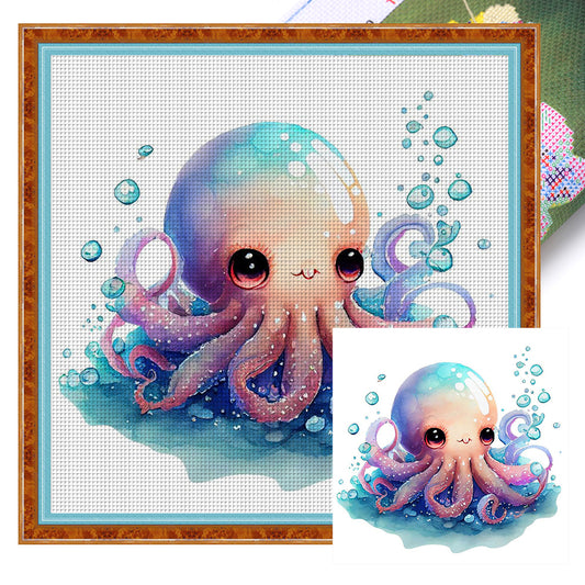 Octopus - 18CT Stamped Cross Stitch 20*20CM