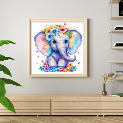 Elephant - 18CT Stamped Cross Stitch 20*20CM