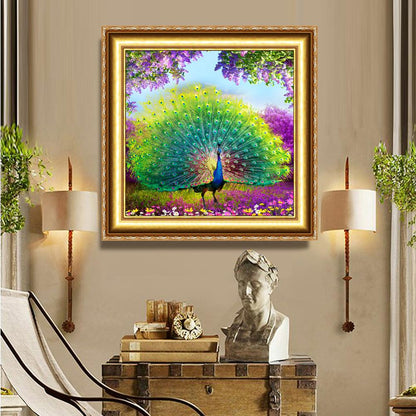 Peacock - Full Round Drill Diamond Painting 35*35CM