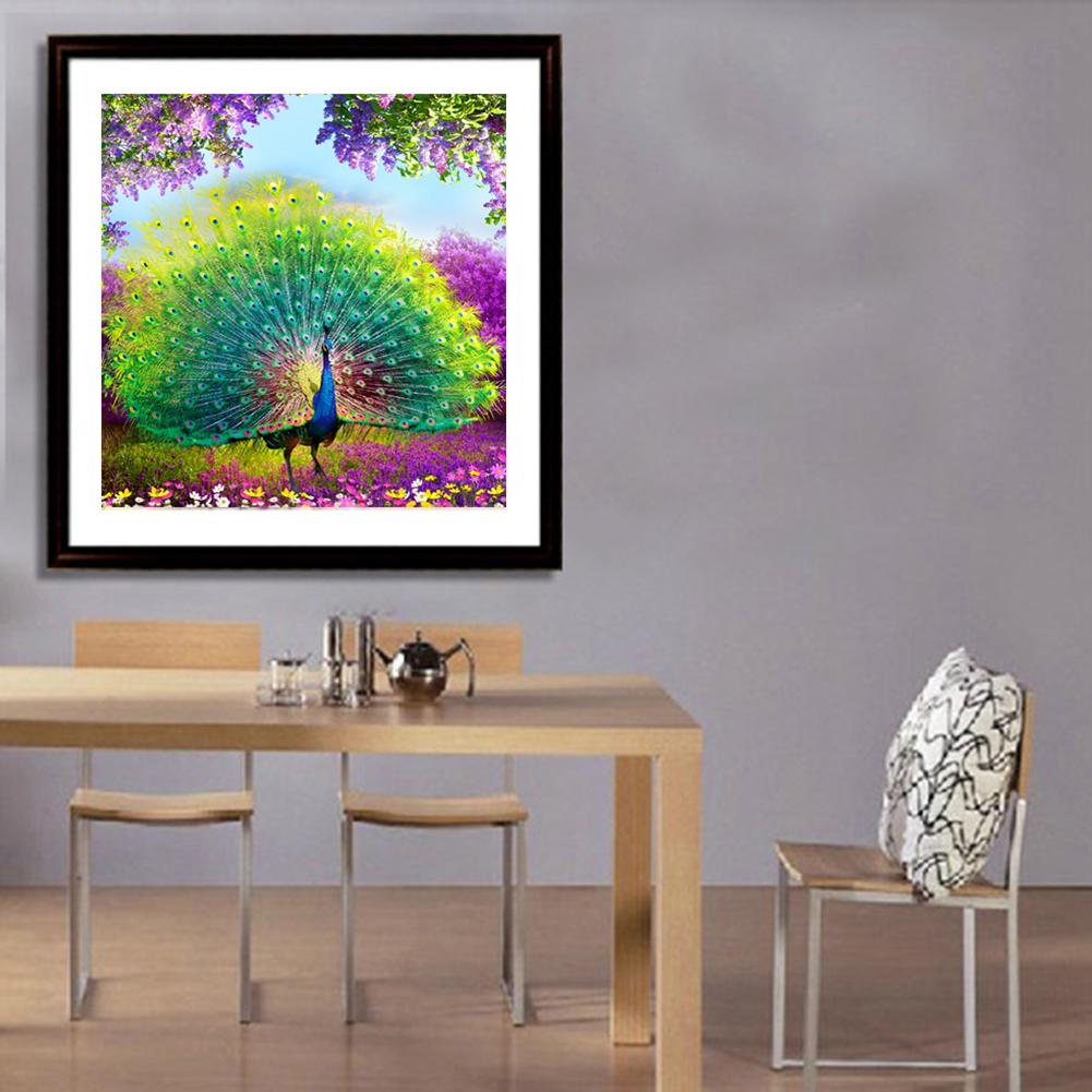 Peacock - Full Round Drill Diamond Painting 35*35CM