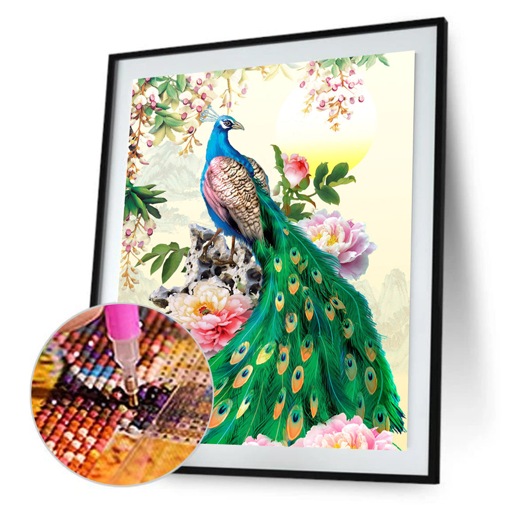 Peafowl - Full Square Drill Diamond Painting 30*47CM