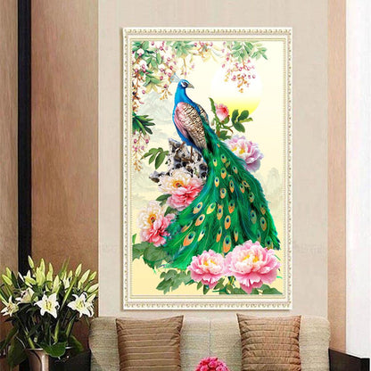 Peafowl - Full Square Drill Diamond Painting 30*47CM