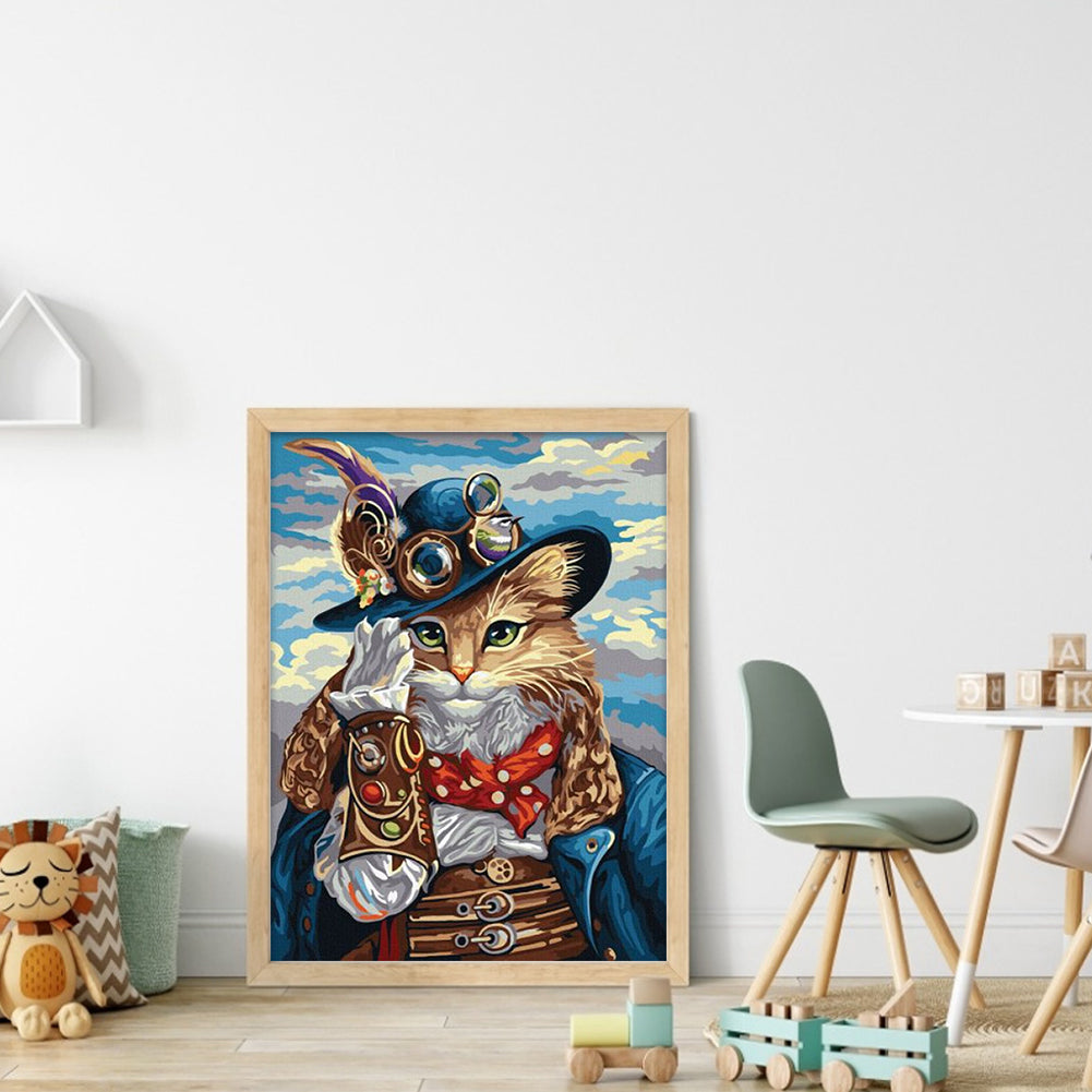 Pirate Cat - 11CT Stamped Cross Stitch 40*53CM