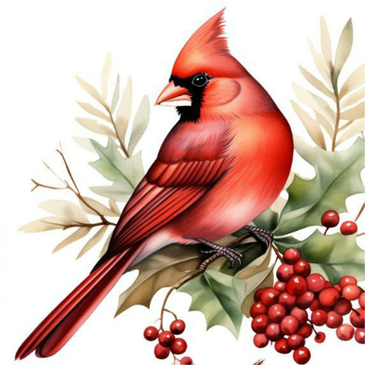 Nordic Cardinal - Full Round Drill Diamond Painting 40*40CM