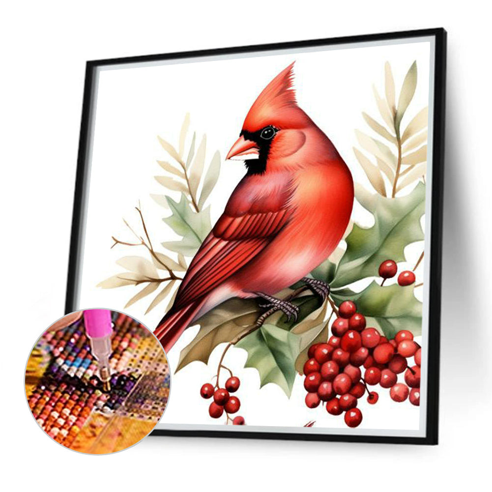 Nordic Cardinal - Full Round Drill Diamond Painting 40*40CM