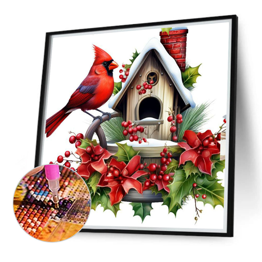 Nordic Cardinal - Full Round Drill Diamond Painting 40*40CM
