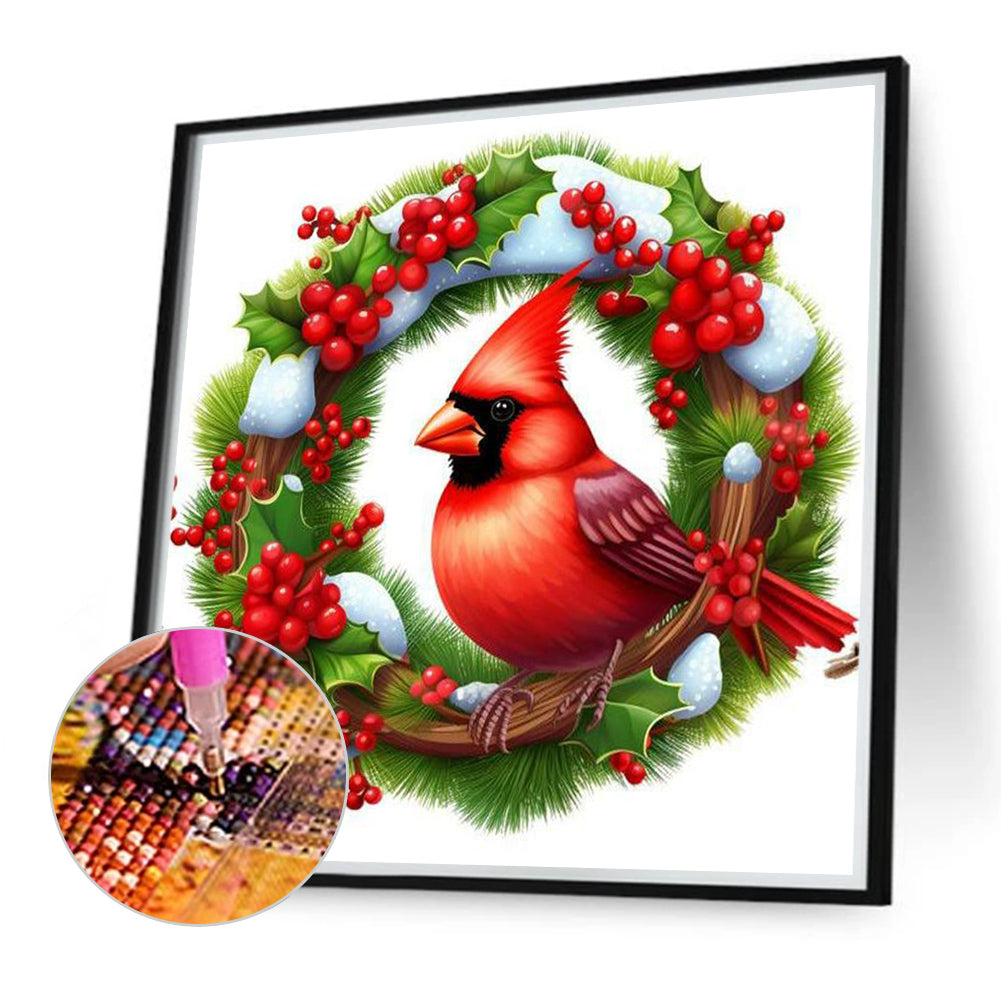 Nordic Cardinal - Full Round Drill Diamond Painting 40*40CM