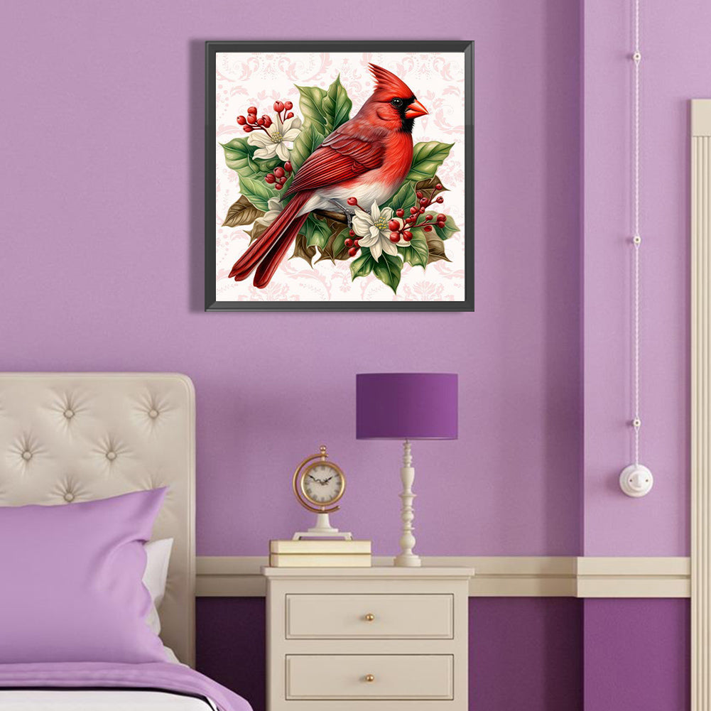 Nordic Cardinal - Full Round Drill Diamond Painting 40*40CM