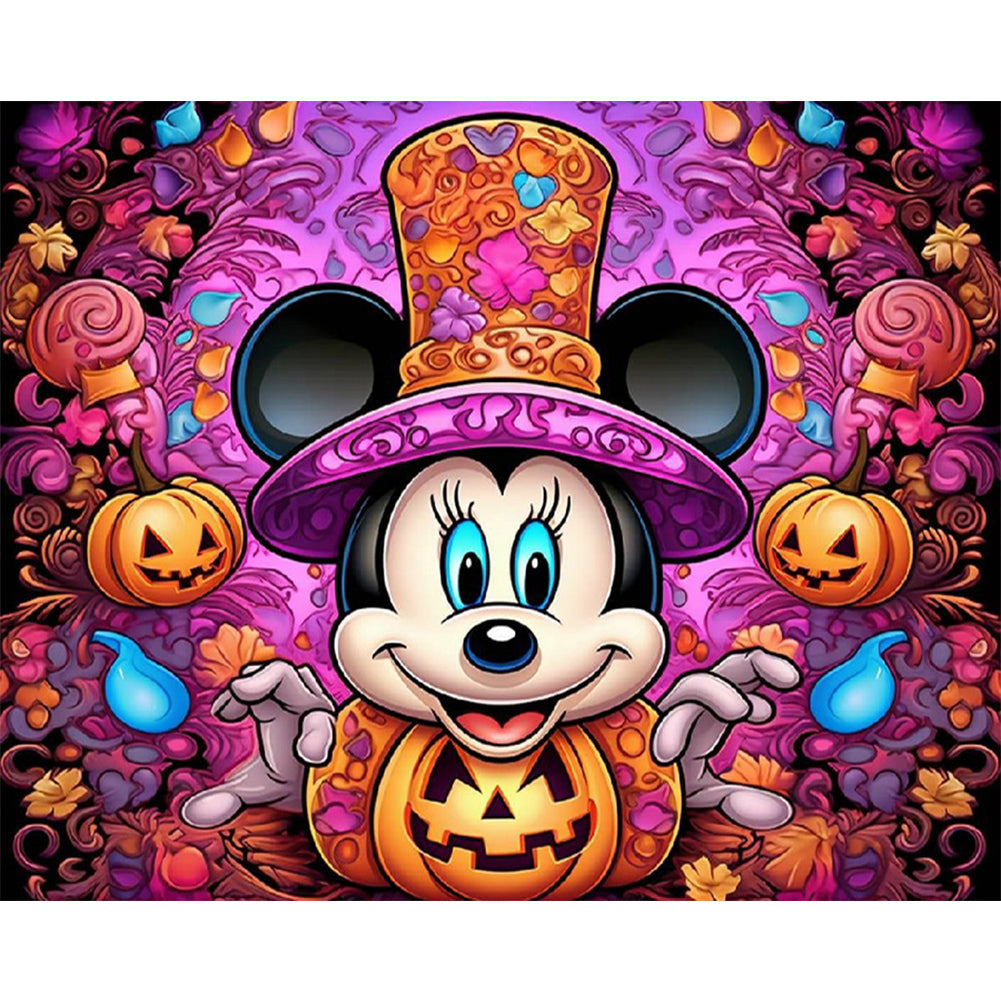 Halloween Mickey Mouse - Full Round Drill Diamond Painting 50*40CM