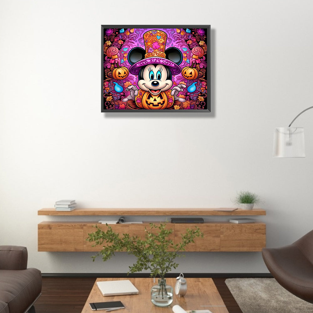 Halloween Mickey Mouse - Full Round Drill Diamond Painting 50*40CM