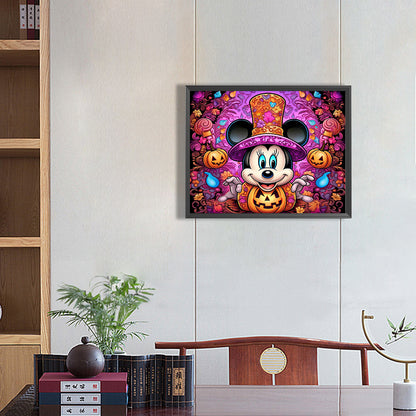 Halloween Mickey Mouse - Full Round Drill Diamond Painting 50*40CM