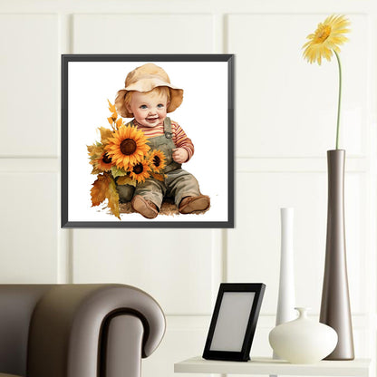 Harvest Farm Kids - Full Round Drill Diamond Painting 40*40CM