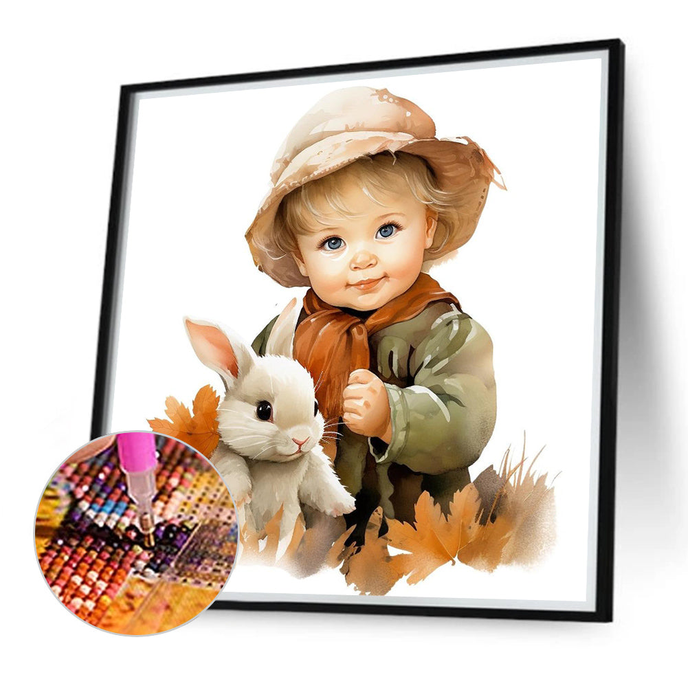 Harvest Farm Kids - Full Round Drill Diamond Painting 40*40CM