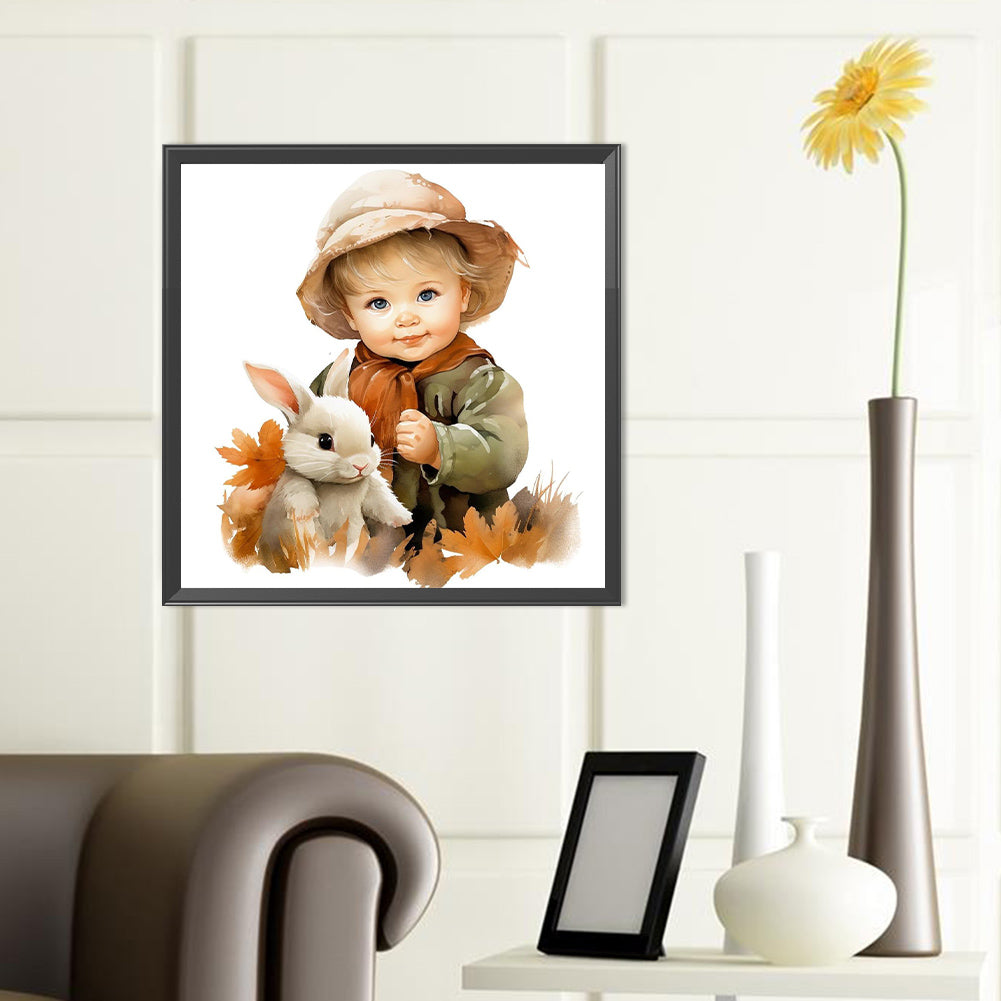 Harvest Farm Kids - Full Round Drill Diamond Painting 40*40CM