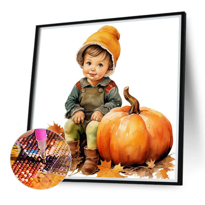 Harvest Farm Kids - Full Round Drill Diamond Painting 40*40CM