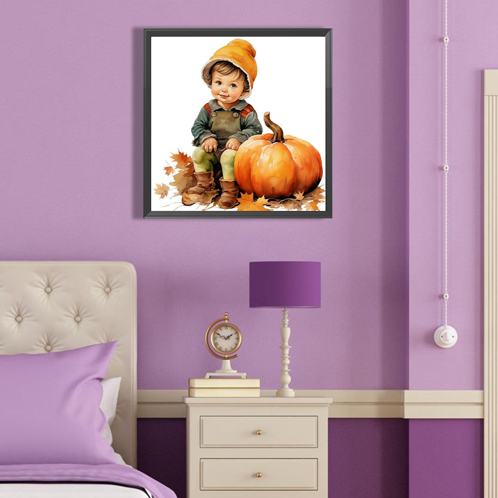 Harvest Farm Kids - Full Round Drill Diamond Painting 40*40CM