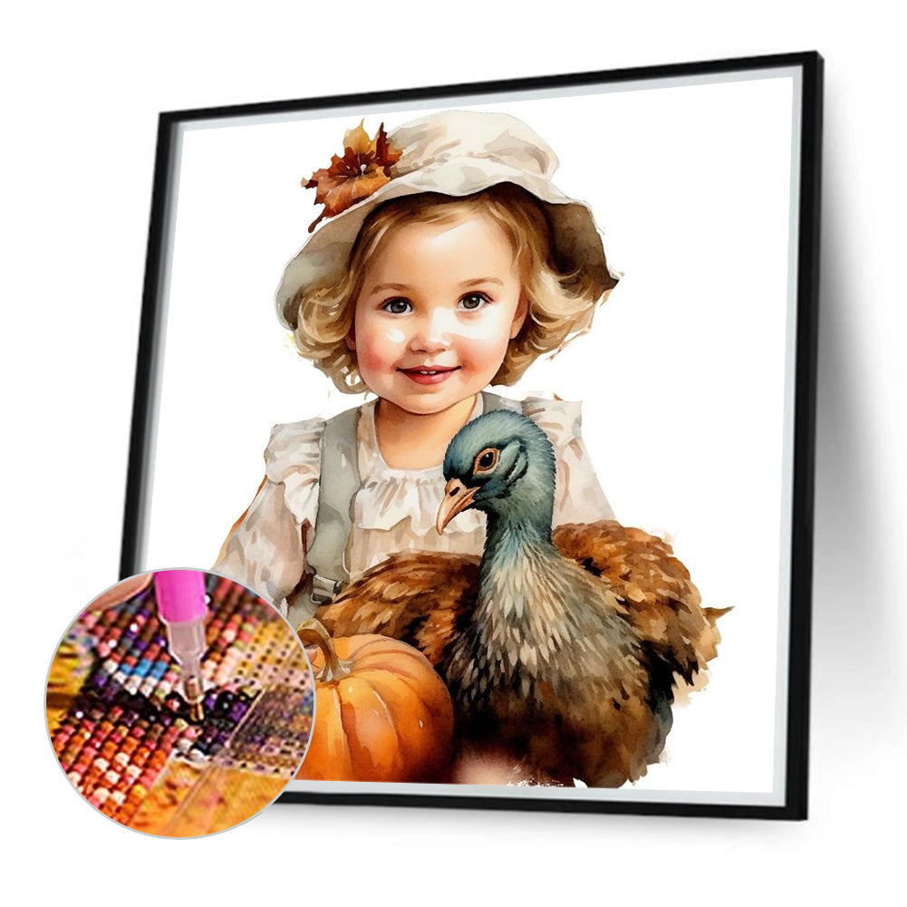 Harvest Farm Kids - Full Round Drill Diamond Painting 40*40CM