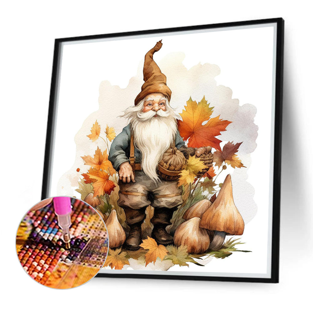 Autumn Mushroom Goblin - Full Round Drill Diamond Painting 40*40CM