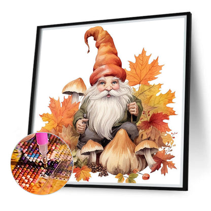 Autumn Mushroom Goblin - Full Round Drill Diamond Painting 40*40CM